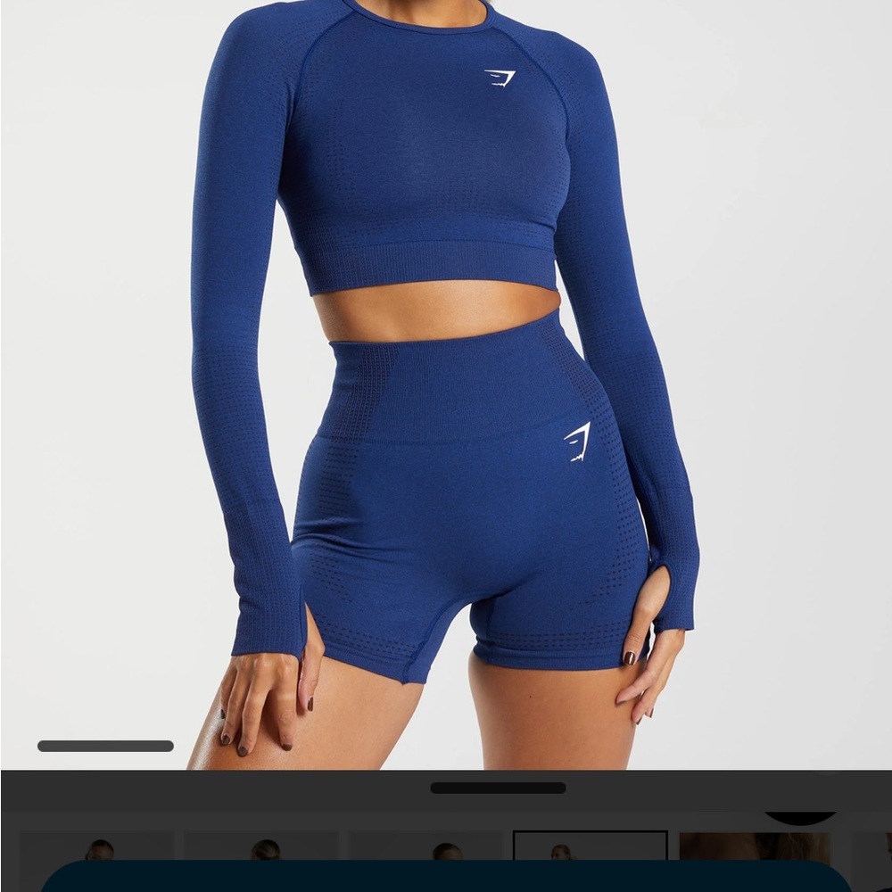 COPY - NWOT gymshark VITAL SEAMLESS 2.0 SHORTS in stellar blue marl. size M